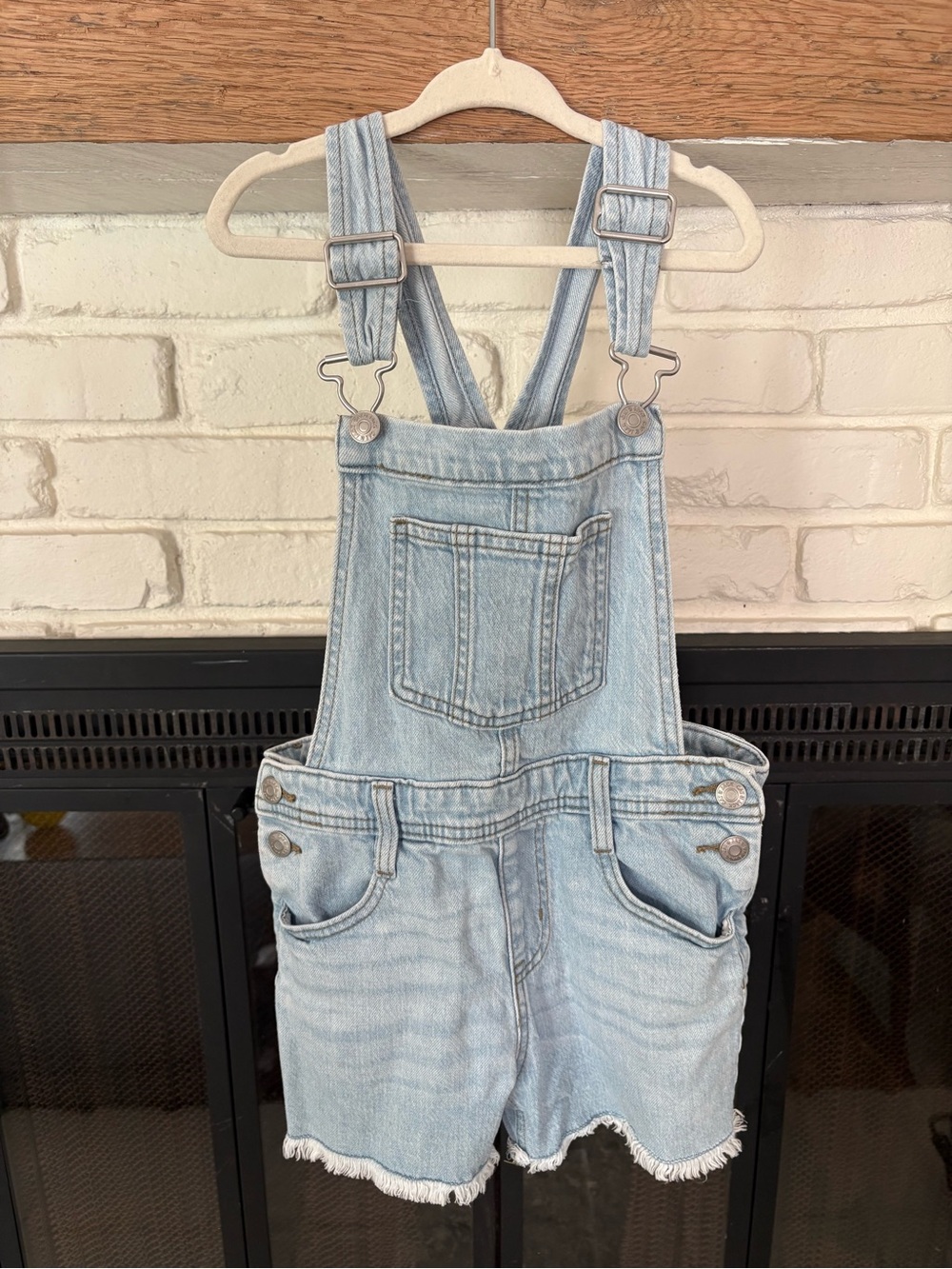 Cat & Jack Light Wash Denim Short Overalls